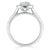 Round Cut Moissanite Halo Engagement Ring, Tiffany Style