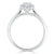 Oval Cut Moissanite Halo Engagement Ring