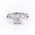 Cushion Cut Moissanite Ring With Twisted Stone Set Shoulders