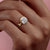 Cushion Cut Moissanite Engagement Ring, Twig Design