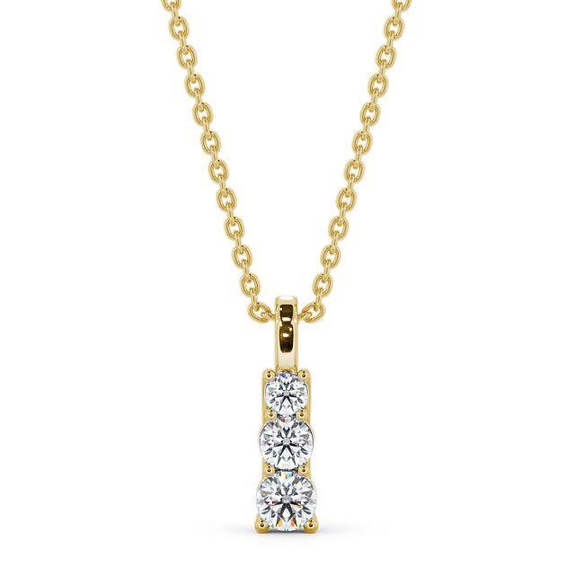 Drop 3 Stone Pendant 0.70ct