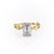 EMERALD CUT MOISSANITE ENGAGEMENT RING, TWIG DESIGN