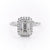 Emerald Cut Moissanite Engagement Ring, Classic Halo