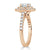 Round Cut Moissanite Double Halo Engagement Ring, Tiffany Style