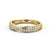 Half Eternity Ring, Round Cut Cross Over