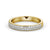 Half Eternity Ring, Round Cut Double Row