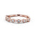 Half Eternity Ring, Round Cut Vintage Design