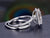 Radiant Cut Bridal Ring Set, Classic Design