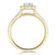 Oval Cut Moissanite Halo Engagement Ring, Tiffany Style