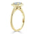 Princess Cut Moissanite Halo Engagement Ring