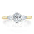 Oval Cut Moissanite 3 Stone Engagement Ring