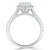 Heart Cut Moissanite, Classic Halo Engagement Ring