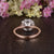 Round Cut Moissanite Engagement Ring, Vintage Halo Design