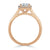 Princess Cut Moissanite Halo Engagement Ring