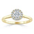 Round Cut Moissanite Halo Engagement Ring