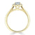 Pear Cut Moissanite Halo Engagement Ring