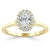 Oval Cut Moissanite Halo Engagement Ring