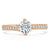 Round Cut Moissanite Twist Engagement Ring, Classic Style