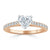 Heart Cut Moissanite Engagement Ring, Classic Style