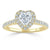 Heart Cut Moissanite, Classic Halo Engagement Ring