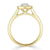 Marquise Cut Moissanite Halo Engagement Ring, Tiffany Style