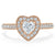 Heart Cut Moissanite Engagement Ring, Classic Halo
