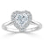 Heart Cut Moissanite Halo Engagement Ring