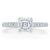 Asscher Cut Moissanite Engagement Ring, Classic Style