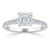 Asscher Cut Moissanite Engagement Ring, Classic Style