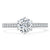 Round Cut Moissanite Engagement Ring, Classic Tiffany Style