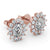 Halo Earrings 1.40ct each, Oval Cut