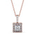 Princess Cut Classic Halo Pendant
