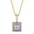 Princess Cut Classic Halo Pendant