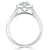 Heart Cut Moissanite Engagement Ring, Classic Halo