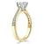 Round Cut Moissanite Engagement Ring, Classic Style