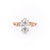 Marquise Cut Moissanite Engagement Ring, Twig Design