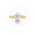 Marquise Cut Moissanite Engagement Ring, Twig Design