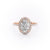Oval Cut Moissanite Engagement Ring, Halo