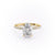 Oval Cut Moissanite Engagement Ring, Hidden Halo