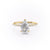 Pear Cut Moissanite Ring With Hidden Halo