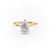 Pear Cut Moissanite Engagement Ring With Hidden Halo