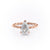 Pear Cut Moissanite Ring, Twisted Band With Hidden Halo