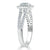 Asscher Cut Moissanite Engagement Ring, Classic Halo with Split Shank