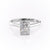 Radiant Cut Moissanite Ring, Hidden Halo