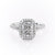 Radiant Cut Moissanite Engagement Ring, Split Shank