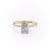 Radiant Cut Moissanite Engagement Ring, Hidden Halo