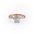 Radiant Cut Moissanite Engagement Ring, Twisted Stone Set Shoulders