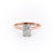 Radiant Cut Moissanite Ring, Hidden Halo