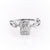 Radiant Cut Moissanite Engagement Ring, Twig Design