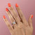 Radiant Cut Moissanite Engagement Ring, Twig Design